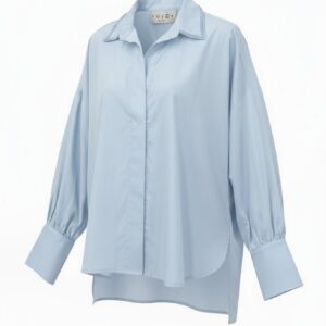 CAMISA GOLA BORDADA AZUL