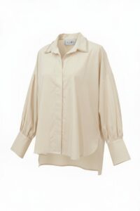 CAMISA GOLA BORDADA BEGE