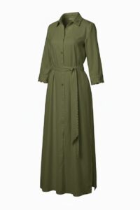 CHEMISE LINHO BORDADO VERDE