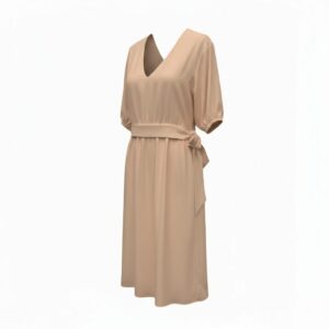 VESTIDO MIDI PATOU CHAMPAGNE