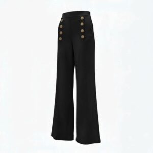 CALÇA PANTALONA BOTÕES PATOU PRETA