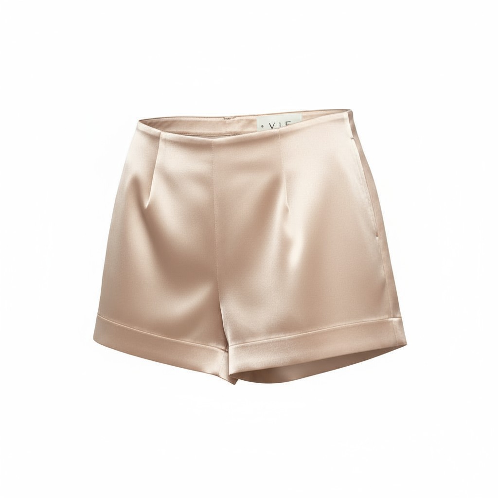 SHORT PATOU BRILHO CHAMPAGNE